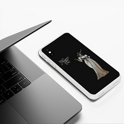 Чехол iPhone XS Max матовый Big Vampire Lady, цвет: 3D-белый — фото 2