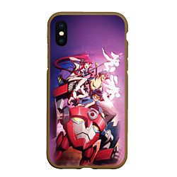 Чехол iPhone XS Max матовый Gurren Lagann, цвет: 3D-коричневый