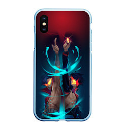 Чехол iPhone XS Max матовый Kamina & Simon, цвет: 3D-голубой