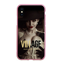 Чехол iPhone XS Max матовый Resident Evil Village Димитреску фан-косплей, цвет: 3D-розовый