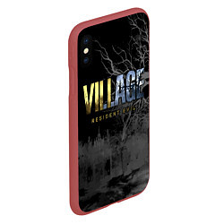 Чехол iPhone XS Max матовый Resident Evil Village, цвет: 3D-красный — фото 2