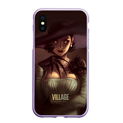 Чехол iPhone XS Max матовый Lady Alcina Dimitrescu, цвет: 3D-светло-сиреневый