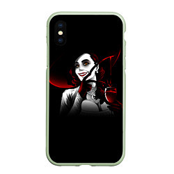 Чехол iPhone XS Max матовый Resident Evil Леди Вампир, цвет: 3D-салатовый