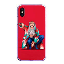 Чехол iPhone XS Max матовый Kill the love Lisa, цвет: 3D-сиреневый