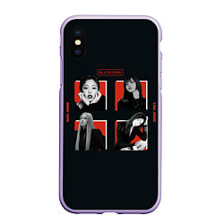 Чехол iPhone XS Max матовый BLACKPINK Red and black