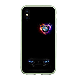 Чехол iPhone XS Max матовый BMW Car, цвет: 3D-салатовый