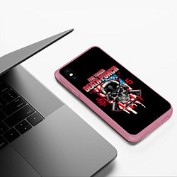 Чехол iPhone XS Max матовый 5FDP Five Finger Death Punch, цвет: 3D-малиновый — фото 2