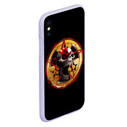 Чехол iPhone XS Max матовый Five Finger Death Punch FFDP, цвет: 3D-светло-сиреневый — фото 2