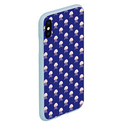 Чехол iPhone XS Max матовый Осьминоги, цвет: 3D-голубой — фото 2