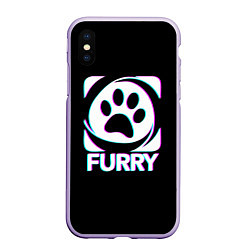 Чехол iPhone XS Max матовый Furry