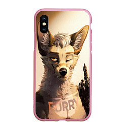 Чехол iPhone XS Max матовый Furry jackal