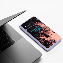 Чехол iPhone XS Max матовый MGR - Nanomachines Son, цвет: 3D-светло-сиреневый — фото 2