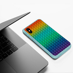 Чехол iPhone XS Max матовый POP IT СИМПЛ ДИМПЛ, цвет: 3D-мятный — фото 2