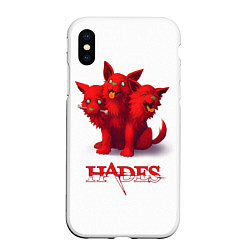 Чехол iPhone XS Max матовый Hades wolf, цвет: 3D-белый