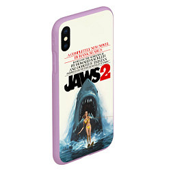 Чехол iPhone XS Max матовый Jaws 2, цвет: 3D-сиреневый — фото 2