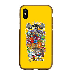 Чехол iPhone XS Max матовый CupHead Family