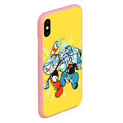 Чехол iPhone XS Max матовый Cuphead bros, цвет: 3D-баблгам — фото 2