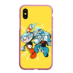 Чехол iPhone XS Max матовый Cuphead bros