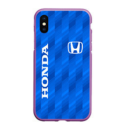 Чехол iPhone XS Max матовый HONDA BLUE ХОНДА СИНИЙ, цвет: 3D-фиолетовый
