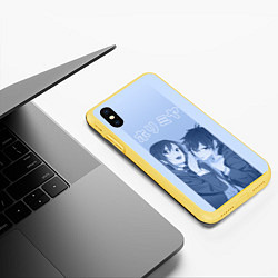 Чехол iPhone XS Max матовый Хоримия романтика, цвет: 3D-желтый — фото 2
