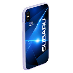 Чехол iPhone XS Max матовый Subaru, цвет: 3D-светло-сиреневый — фото 2