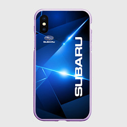 Чехол iPhone XS Max матовый Subaru, цвет: 3D-сиреневый