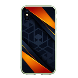 Чехол iPhone XS Max матовый BLACK ORANGE