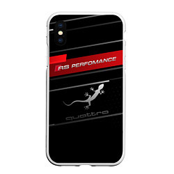 Чехол iPhone XS Max матовый RS PERFOMANCE QUATTRO Z, цвет: 3D-белый