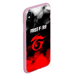 Чехол iPhone XS Max матовый Free Fire ? Фри Фаер, цвет: 3D-розовый — фото 2