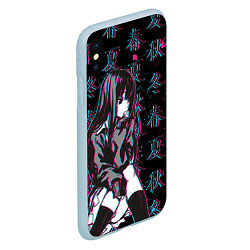 Чехол iPhone XS Max матовый Sad Anime Girl, цвет: 3D-голубой — фото 2