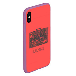 Чехол iPhone XS Max матовый Secret case, цвет: 3D-фиолетовый — фото 2