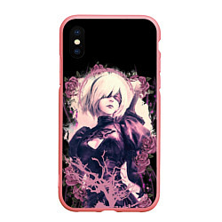 Чехол iPhone XS Max матовый 2B ROSES