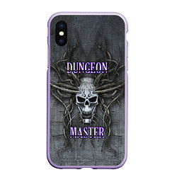 Чехол iPhone XS Max матовый DM Dungeon Master SKULL, цвет: 3D-светло-сиреневый