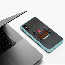 Чехол iPhone XS Max матовый Dallas, цвет: 3D-мятный — фото 2