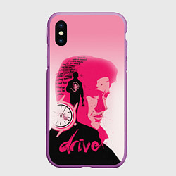 Чехол iPhone XS Max матовый Drive, цвет: 3D-фиолетовый