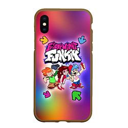 Чехол iPhone XS Max матовый Friday Night Funkin, цвет: 3D-коричневый