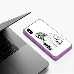 Чехол iPhone XS Max матовый Большой Лебовски Big Lebowski, цвет: 3D-фиолетовый — фото 2