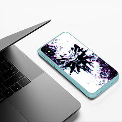 Чехол iPhone XS Max матовый THE WITCHER GLITCH ГЛИТЧ, цвет: 3D-мятный — фото 2