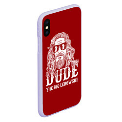 Чехол iPhone XS Max матовый Dude the Big Lebowski, цвет: 3D-светло-сиреневый — фото 2