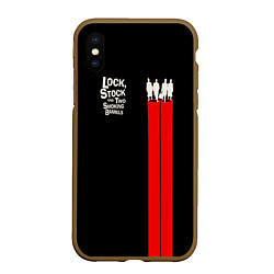 Чехол iPhone XS Max матовый Lock, Stock and Two Smoking Barrels, цвет: 3D-коричневый