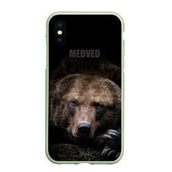 Чехол iPhone XS Max матовый Русский MEDVED