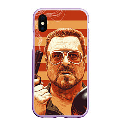 Чехол iPhone XS Max матовый Walter Sobchak, цвет: 3D-сиреневый