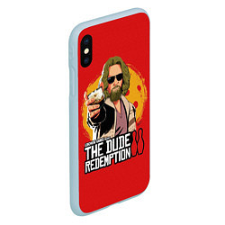 Чехол iPhone XS Max матовый The dude redemption, цвет: 3D-голубой — фото 2