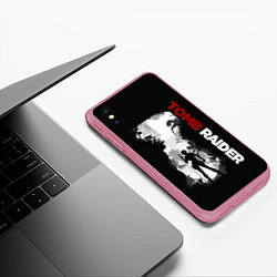 Чехол iPhone XS Max матовый Lara in jungle, цвет: 3D-малиновый — фото 2