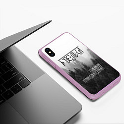 Чехол iPhone XS Max матовый ДУХ ЛЕСА ПОМНИ СВОИ КОРНИ, цвет: 3D-сиреневый — фото 2