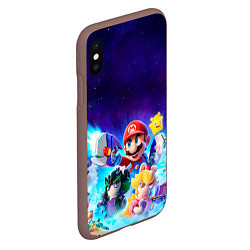 Чехол iPhone XS Max матовый Mario Rabbids, цвет: 3D-коричневый — фото 2