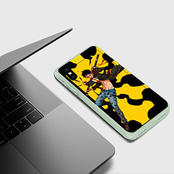 Чехол iPhone XS Max матовый Трафальгар Ло из One Piece, цвет: 3D-салатовый — фото 2