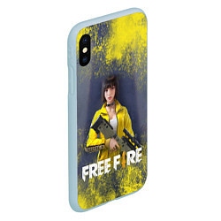 Чехол iPhone XS Max матовый GARENA FREEFIRE БАТЛГРАУНД Z, цвет: 3D-голубой — фото 2