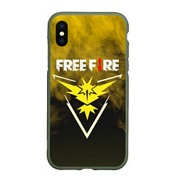 Чехол iPhone XS Max матовый FREEFIRE YELLOW SMOKE Z