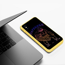Чехол iPhone XS Max матовый FAPERMEN 3D, цвет: 3D-желтый — фото 2